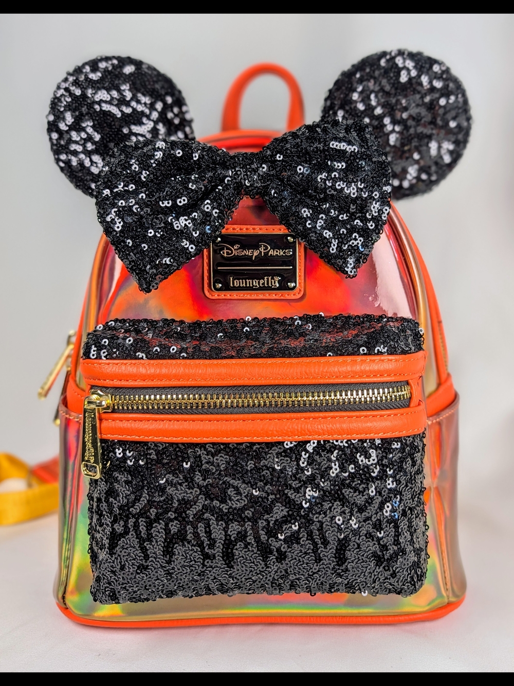 Disney Parks x Loungefly Sequin Minnie Mouse Mini Backpack Iridescent Holographc